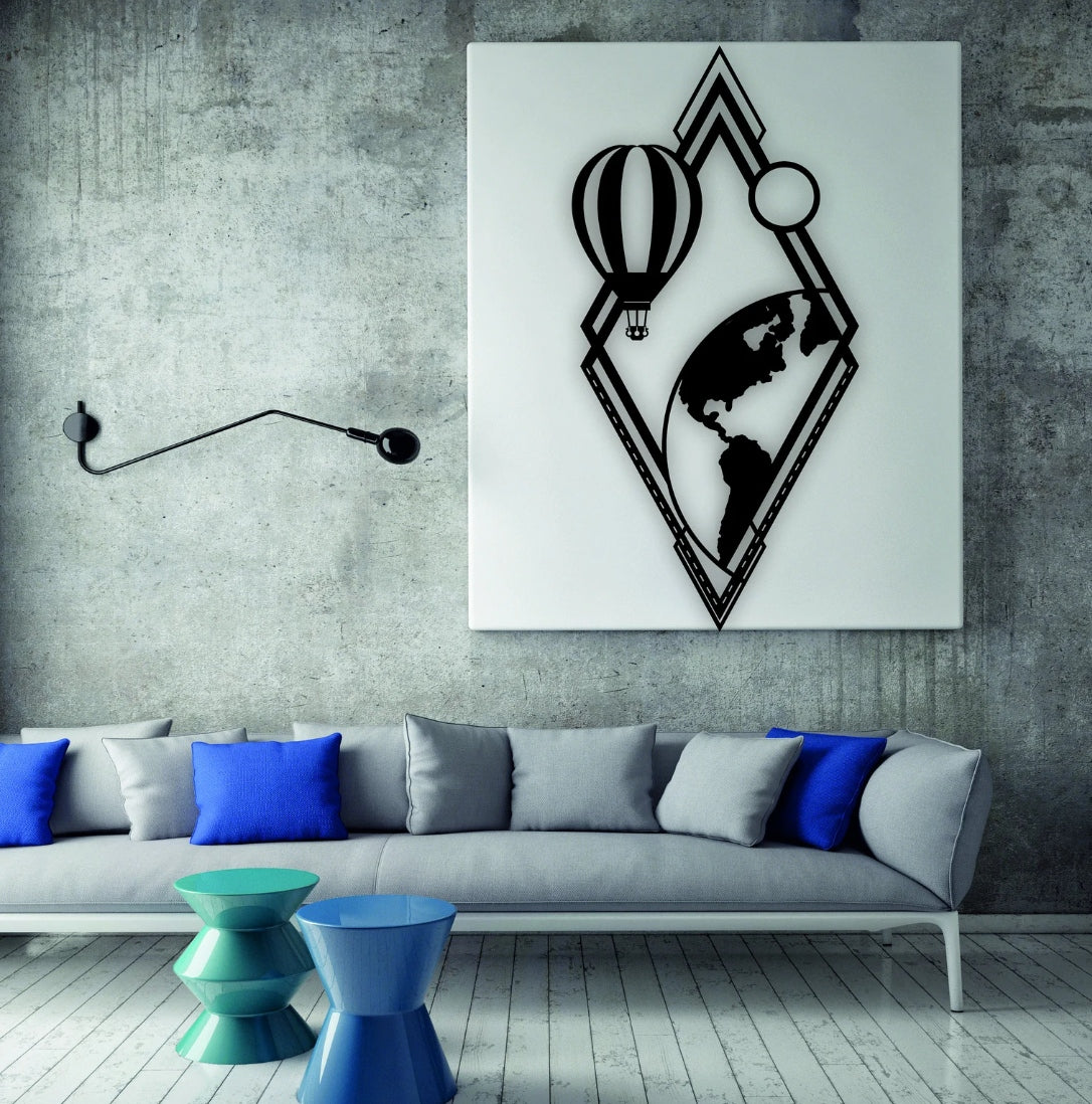 Hot Air Balloon Flight Metal Wall Art