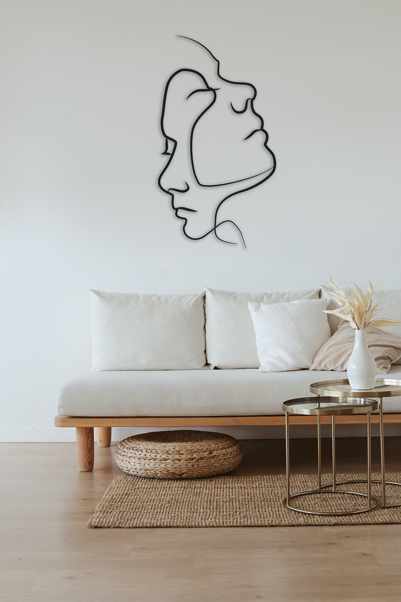 Two Faces Metal Wall Art